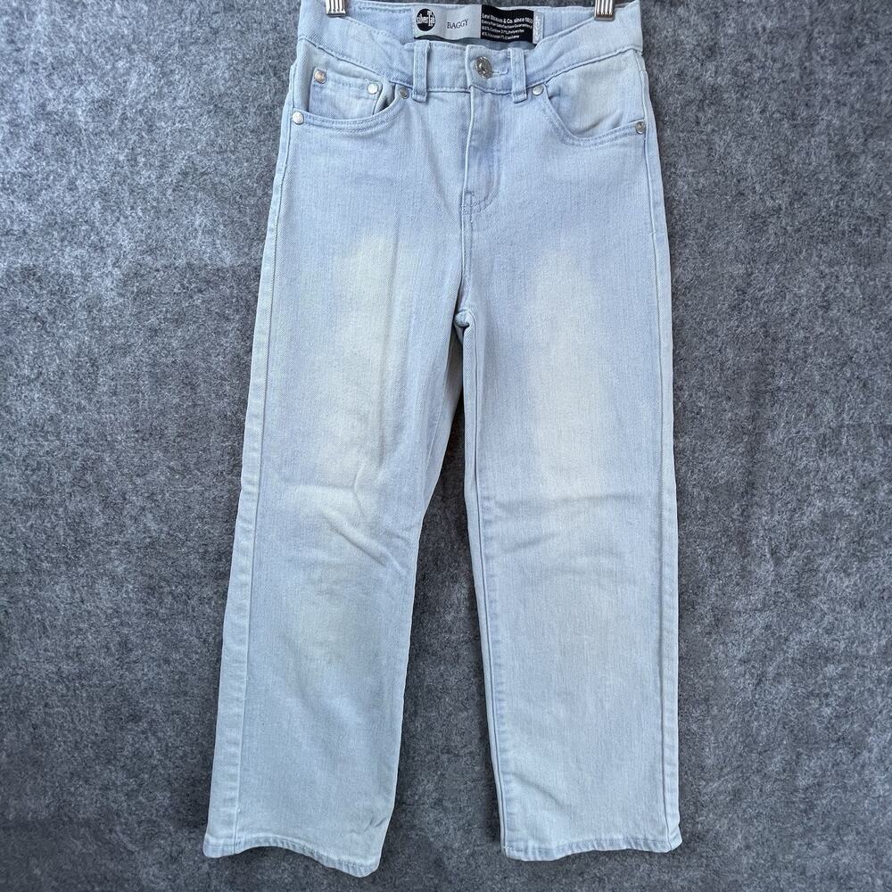 Silver Tab Jeans Girls 8 Reg Baggy Straight Light Wash